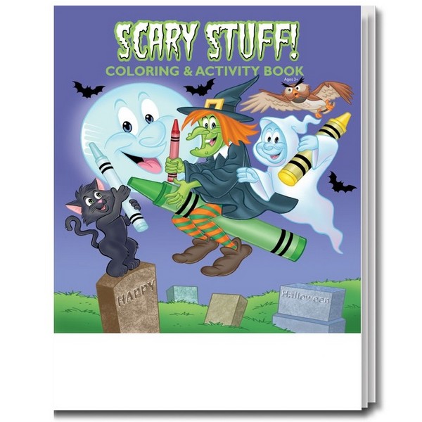 SC0477B Scary Stuff Coloring and Activity Book Blank No Imprint